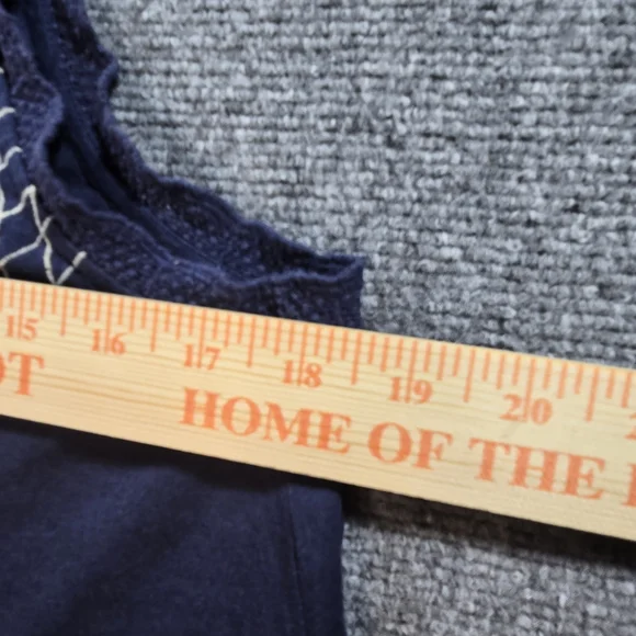 J.Jill Womens Navy Tank Top Floral Embroidery Size Medium - Picture 5 of 7